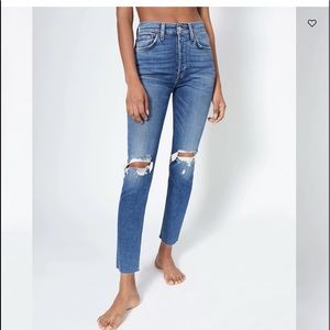 Re/done comfort stretch high rise crop